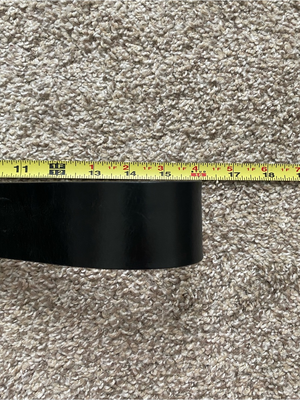 VTG Black Leather Belt With Brass Butterfly Buckle 3” EUC - Picture 4 of 6